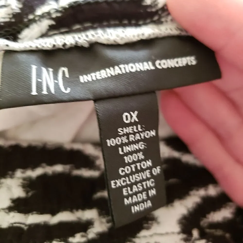 INC International Concepts Tribe DC Printed Smocked Pants